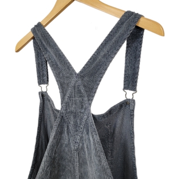 🆕️American Eagle Outfitters Soft Grey  Corduroy Overalls XXL - Picture 10 of 11